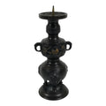 Japanese Buddhist Altar Fitting Bronze Metal Candle Stand Shokudai Brown BA988-OT - Buddhist-chidorivintage.com