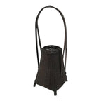 Japanese Handwoven Bamboo Basket Vtg Kago Ikebana Flower Arrangement Vase B268-KT - Basket-chidorivintage.com