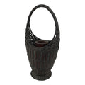 Japanese Handwoven Bamboo Basket Vtg Kago Ikebana Flower Arrangement Vase B269-KT - Basket-chidorivintage.com