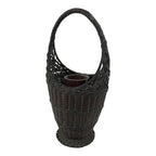 Japanese Handwoven Bamboo Basket Vtg Kago Ikebana Flower Arrangement Vase B269-KT - Basket-chidorivintage.com