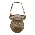 Japanese Handwoven Bamboo Basket Vtg Kago Ikebana Flower Arrangement Vase B270-KT - Basket-chidorivintage.com