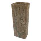 Japanese Shino Ware Ceramic Flower Vase Kabin White Brown Tall Rectangle FK261-KT - Vase-chidorivintage.com