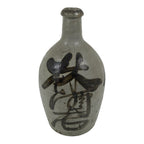Antique Japanese Ceramic Sake Bottle Kayoi-Tokkuri Gray Brown Kanji TS926-KT - Sake Bottle-chidorivintage.com