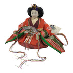 Japanese Princess Hina Ningyo Doll Girls' Day Ohina Matsuri Orange Silk ID700-AD - Doll-chidorivintage.com