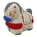 Japanese Clay Bell Dorei Horse Vtg Tsuchi-Suzu Zodiac Animal Uma White Red DR690-AD - Dorei-chidorivintage.com