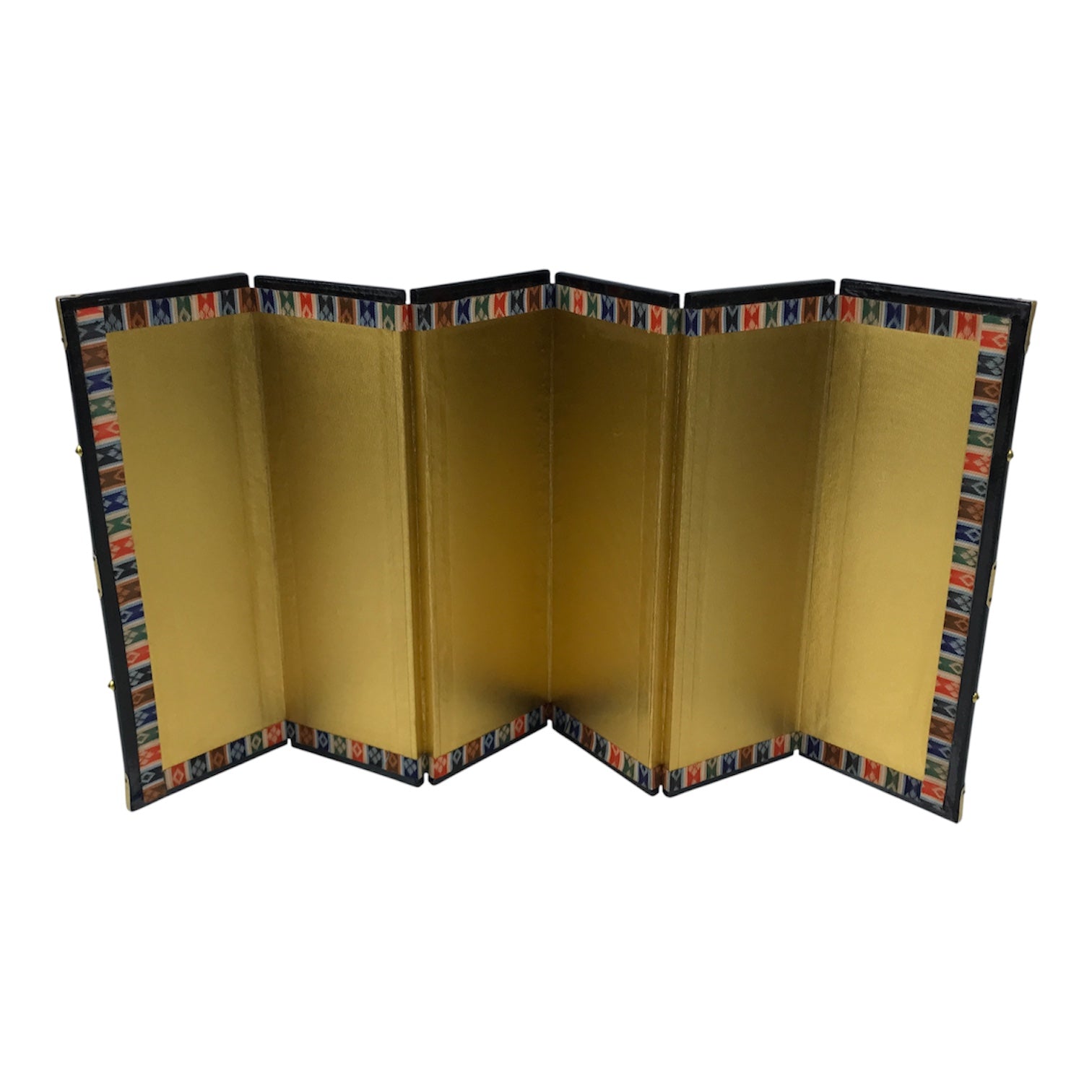 Japanese Gold Hina Doll Folding Screen Byobu Panel Display Vtg Furniture ID710-FB - Hina Doll Furniture-chidorivintage.com