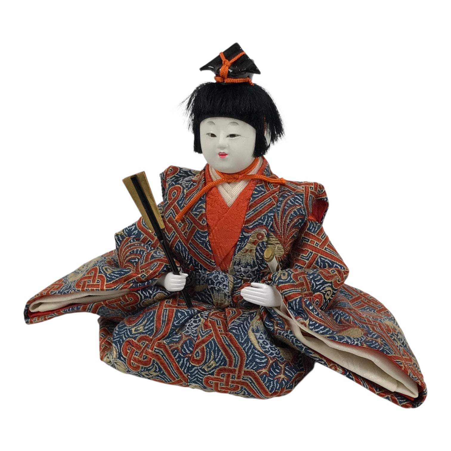 Japanese Goninbayashi Court Musician Hina Ningyo Doll Vtg Girls' Day Fan ID715-AD - Doll-chidorivintage.com