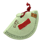 Japanese Clay Bell Dorei Dance Hat Vtg Tsuchi-Suzu Sado Okesa Kasa Green DR694-AD - Dorei-chidorivintage.com
