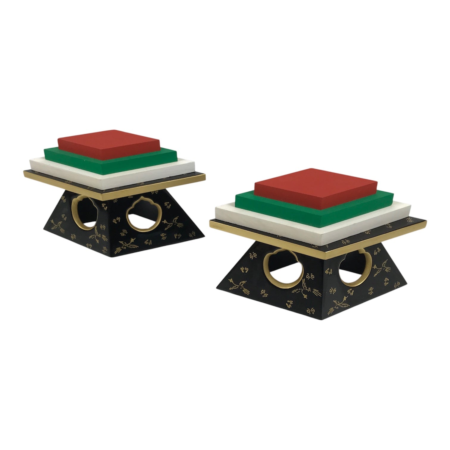 Japanese Lacquer Wood Hishidai Mochi Rice Cake Stands Hina Doll Furniture ID717-FB - Hina Doll Furniture-chidorivintage.com