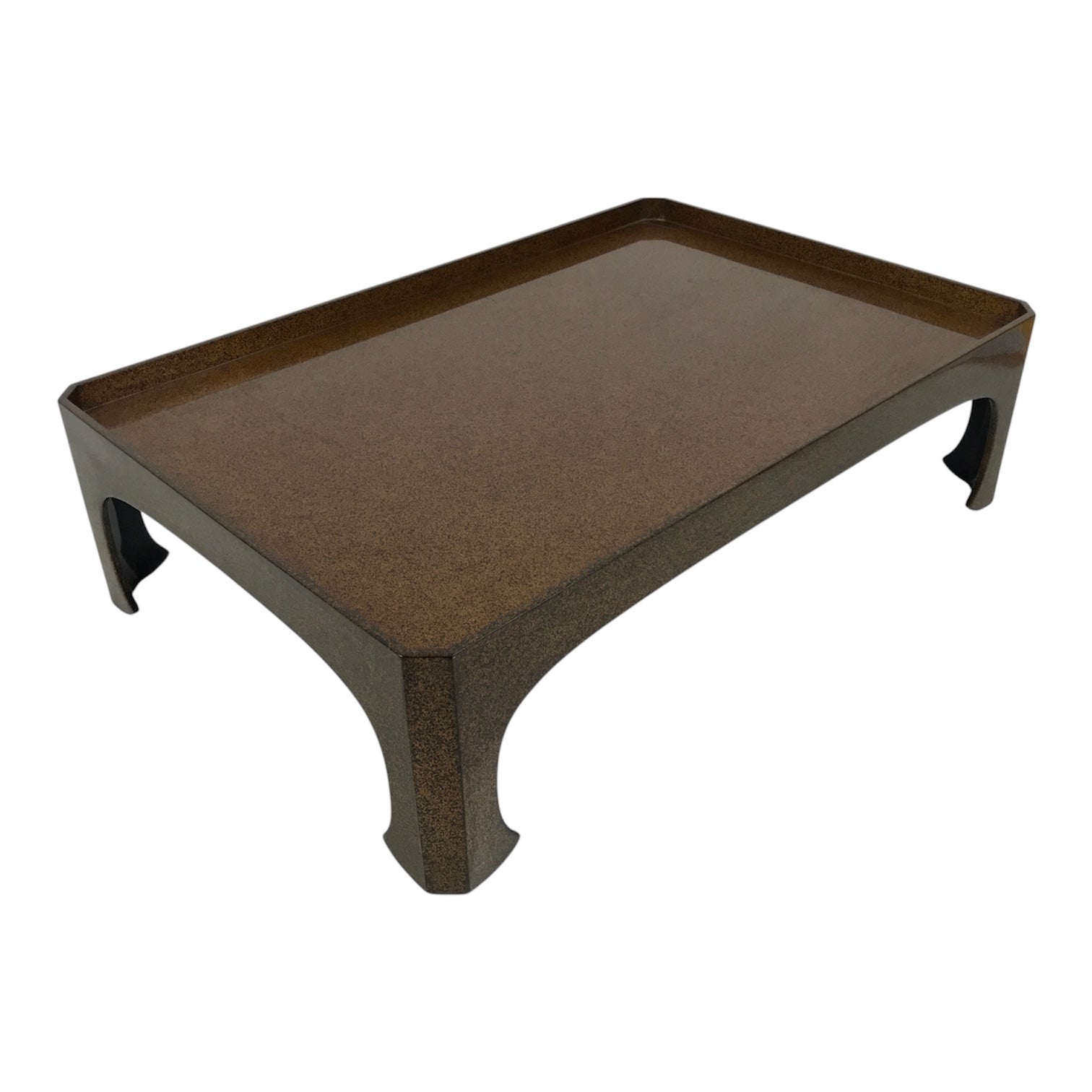 Japanese Lacquered Wooden Legged Ozen Low Table Meal Serving Tray Nashiji L627-KT - Tray-chidorivintage.com