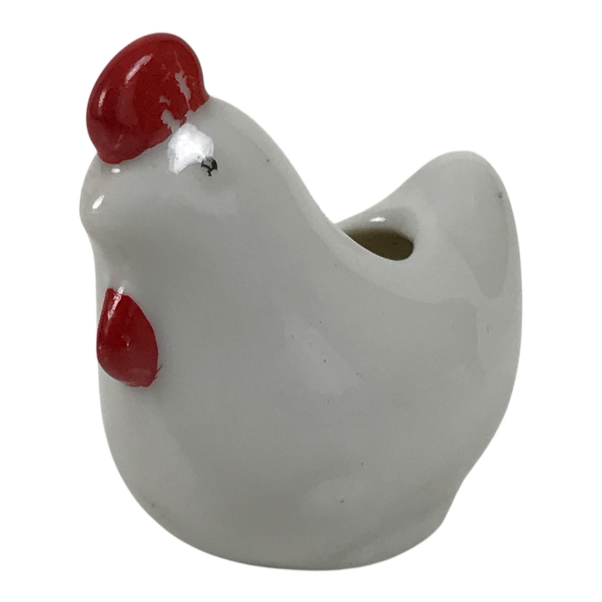 Japanese Porcelain Chicken Toothpick Holder Youjitate Zodiac Figurine White Y584-OT - Misc-chidorivintage.com
