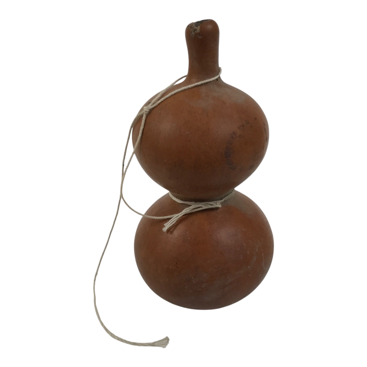 Japanese Natural Hyotan Gourd Vtg Sake Bottle Lucky Charm Calabash Brown G282-AD - Other Display Item-chidorivintage.com