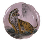 Japanese Porcelain Large Plate Vtg Tiger Shunga Bottom Pink Ozara Display Y586-KT - Plate-chidorivintage.com