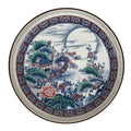 Japanese Ceramic Large Plate Vtg Flower Boat Moon Ozara Tray Dish Blue Y588-KT - Plate-chidorivintage.com