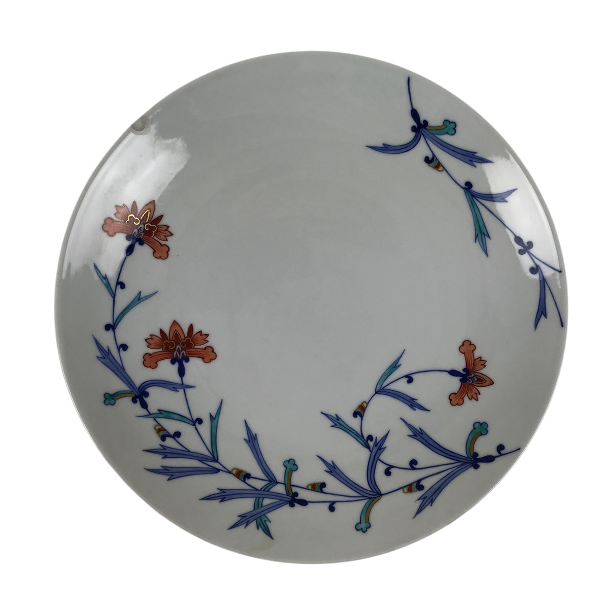 Japanese Porcelain Large Plate Vtg Flower Nadeshiko Sometsuke Tray Dish Y589-KT - Plate-chidorivintage.com