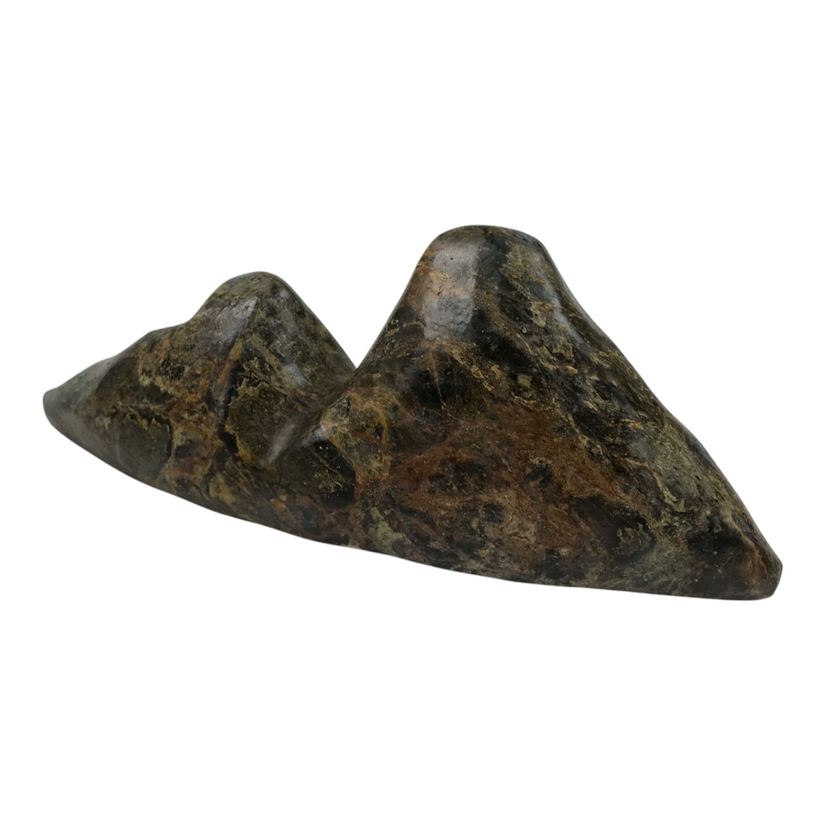 Japanese Viewing Stone Zen Buddhist Suiseki Vtg Mountain Koho Black Brown JK958-OT - Stone-chidorivintage.com