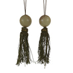 Japanese Agate Stone Hanging Scroll Weights Fuchin Kakejiku Green Tassel FC375-AD - Scroll Accessory-chidorivintage.com