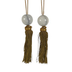 Japanese Marble Stone Hanging Scroll Weights Fuchin Kakejiku Gold Tassel FC377-AD - Scroll Accessory-chidorivintage.com