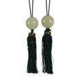 Japanese Onyx Stone Hanging Scroll Weights Fuchin Kakejiku Green Tassel FC378-AD - Scroll Accessory-chidorivintage.com