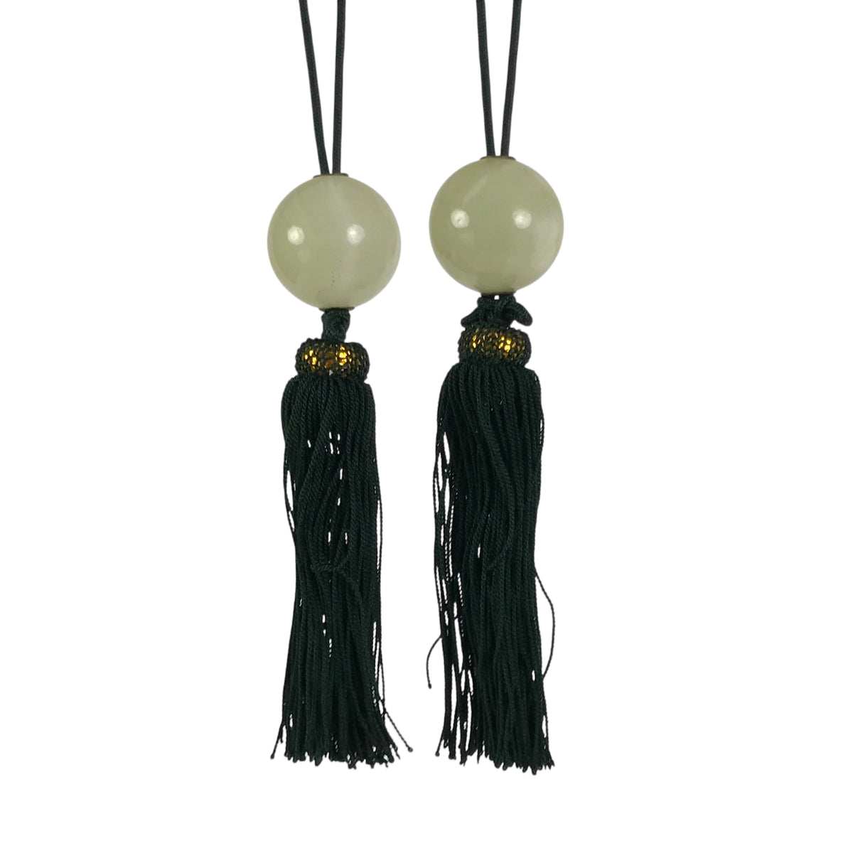 Japanese Onyx Stone Hanging Scroll Weights Fuchin Kakejiku Green Tassel FC378-AD - Scroll Accessory-chidorivintage.com
