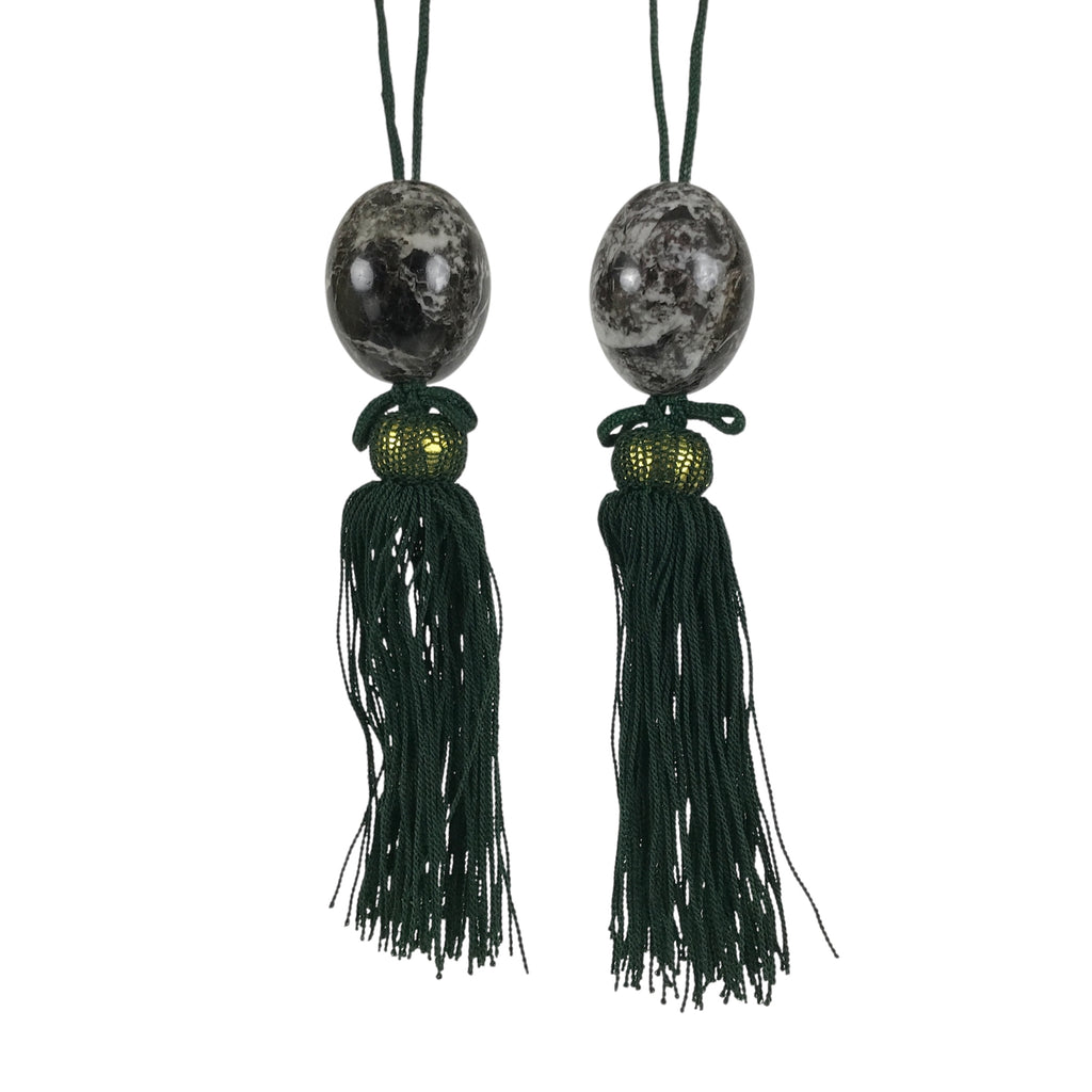 Japanese Granite Stone Hanging Scroll Weights Fuchin Kakejiku Black Green FC381-AD - Scroll Accessory-chidorivintage.com