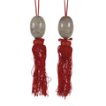 Japanese Marble Stone Hanging Scroll Weights Fuchin Kakejiku Red Tassel FC383-AD - Scroll Accessory-chidorivintage.com