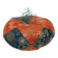 Japanese Buddhist Orin Bell Singing Bowl Fabric Pillow Vtg Orange Blue Gold BT17-OT - Buddhist-chidorivintage.com