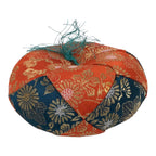 Japanese Buddhist Orin Bell Singing Bowl Fabric Pillow Vtg Orange Blue Gold BT17-OT - Buddhist-chidorivintage.com
