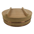 Japanese Handmade Wooden Oke Bucket Sushioke Hangiri Vtg Lidded Handai BK65-OT - Wood-chidorivintage.com