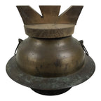 Japanese Metal Kettle Chagama Water Pot Vtg Tea Ceremony Wooden Lid C38-KT - Kettle-chidorivintage.com