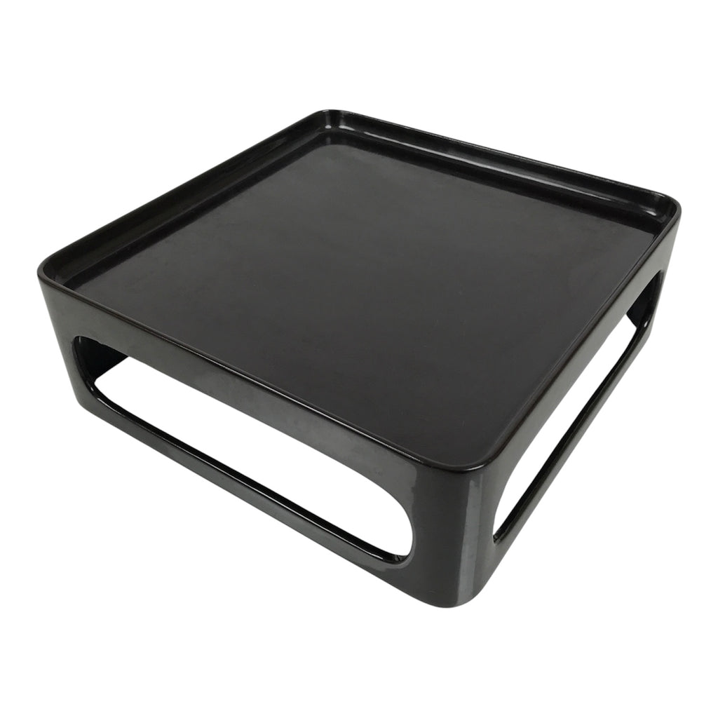 Japanese Wooden Lacquered Cut-Out Ozen Low Table Vtg Serving Tray Black L642-KT - Tray-chidorivintage.com