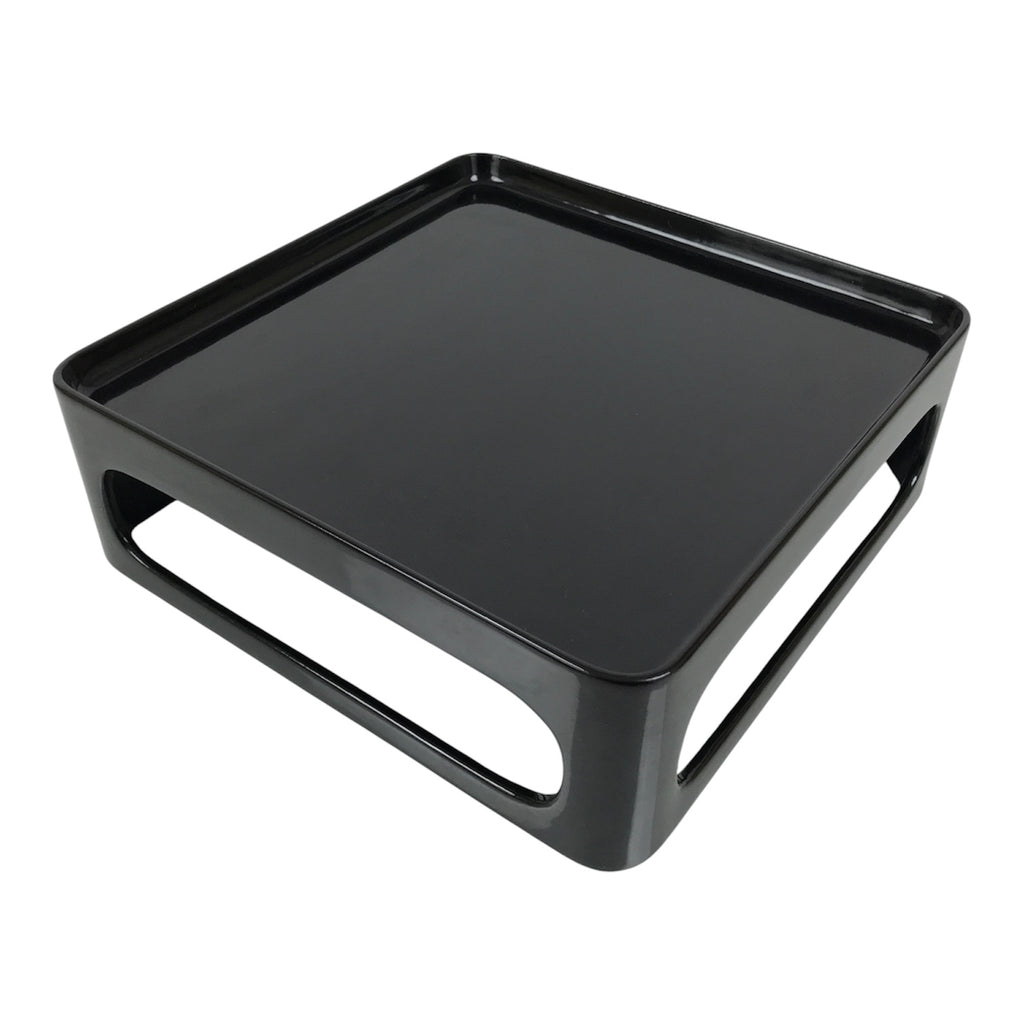 Japanese Wooden Lacquered Cut-Out Ozen Low Table Vtg Serving Tray Black L644-KT - Tray-chidorivintage.com