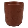 Japanese Tokoname Ware Ceramic Teacup Pottery Yunomi Plum Blossom Brown TC636-KT - Teacup-chidorivintage.com
