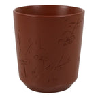 Japanese Tokoname Ware Ceramic Teacup Pottery Yunomi Plum Blossom Brown TC636-KT - Teacup-chidorivintage.com