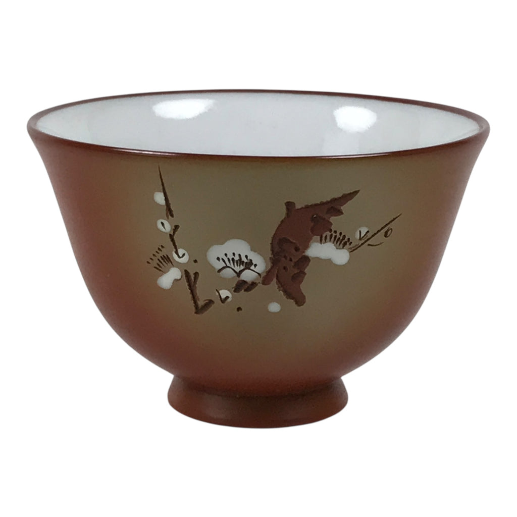 Japanese Tokoname Ware Ceramic Teacup Pottery Yunomi Plum Blossom White TC637-KT - Teacup-chidorivintage.com