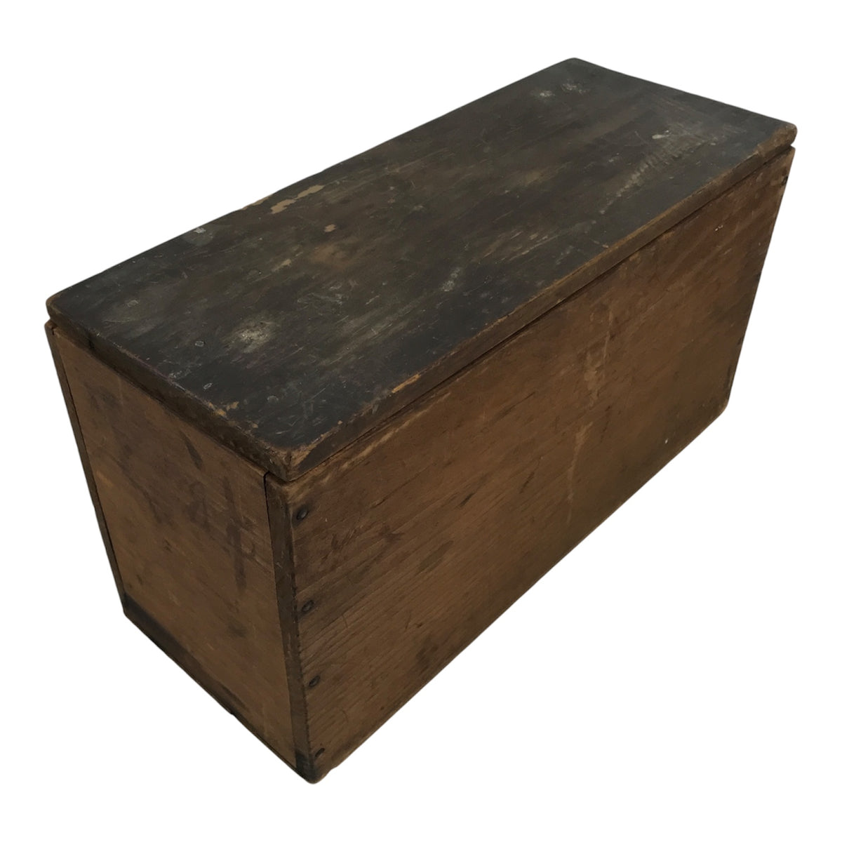 Antique Japanese Wooden Pottery Storage Box Inside 28.3x10.3x15cm Brown X238-FB - Wooden Box-chidorivintage.com