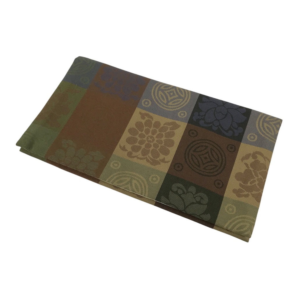 Japanese Fukusa Sutra Book Silk Cover Vtg Funeral Gift Chrysanthemum Brown BT20-TX - Other-chidorivintage.com