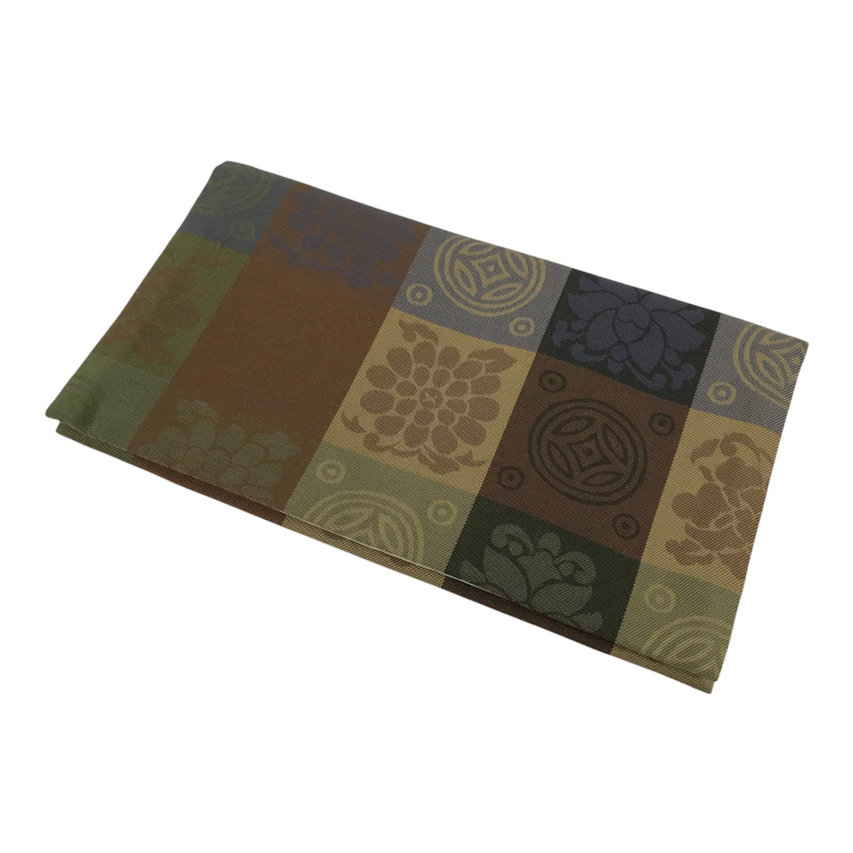 Japanese Fukusa Sutra Book Silk Cover Vtg Funeral Gift Chrysanthemum Brown BT20-TX - Other-chidorivintage.com