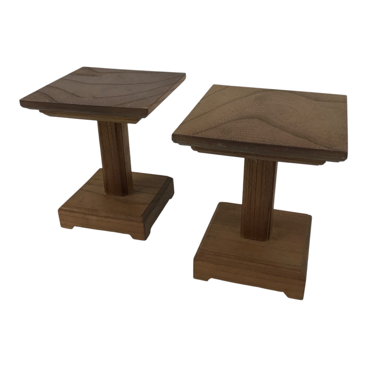 Japanese Wooden Shogi Komadai Game Piece Stands Vtg 2pc Chess Accessory WT615-FB - Stand-chidorivintage.com