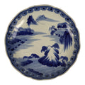 Japanese Porcelain Plate Kozara Blue White Sometsuke Mountain Village Scene Y601-KT - Plate-chidorivintage.com