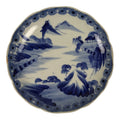 Japanese Porcelain Plate Kozara Blue White Sometsuke Mountain Village Scene Y602-KT - Plate-chidorivintage.com