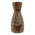 Japanese Shino Ceramic Sake Bottle Tokkuri Vtg Bamboo Brown Orange White TS931-KT - Sake Bottle-chidorivintage.com
