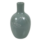 Japanese Porcelain Sake Bottle Tokkuri Celadon Green Kikumasamune Mt.Fuji TS933-KT - Sake Bottle-chidorivintage.com