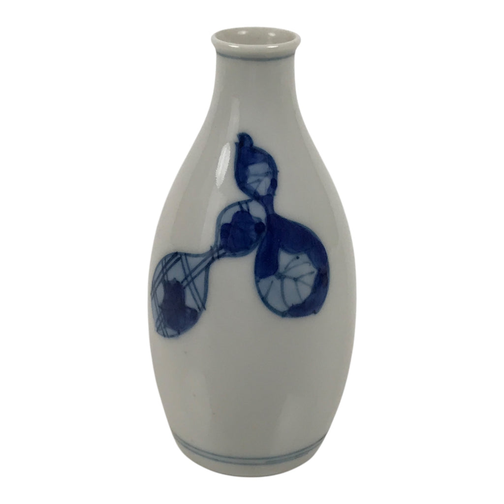 Japanese Porcelain Sake Bottle Tokkuri Vtg Blue White Sometsuke Gourd TS935-KT - Sake Bottle-chidorivintage.com