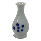 Japanese Porcelain Single Flower Vase Small Kabin Vtg Blue White Abstract MFV109-KT - Vase-chidorivintage.com