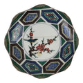 Japanese Kutani Porcelain Small Plate Kozara Bird Plum Blossoms Blue Green Y605-KT - Plate-chidorivintage.com