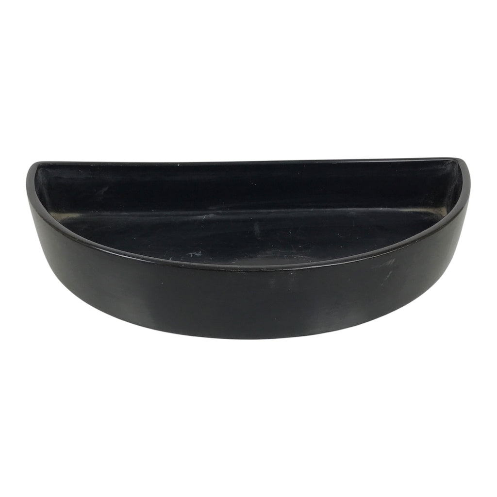 Japanese Ceramic Suiban Flower Vase Vtg Pottery Ikebana Accessory Black Y606-KT - Vase-chidorivintage.com