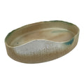 Japanese Ceramic Suiban Flower Vase Pottery Ikebana Accessory Mountain Oval Y608-KT - Vase-chidorivintage.com