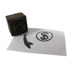 Japanese Rubber Stamp Vtg Fujitsu Old Logo Arrow 2-Sides Showa Stationary HS333-OT - Hanko-chidorivintage.com