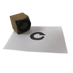 Japanese Hand-Carved Wood Stamp Vtg Alphabet Letter C Showa Stationary HS335-OT - Hanko-chidorivintage.com